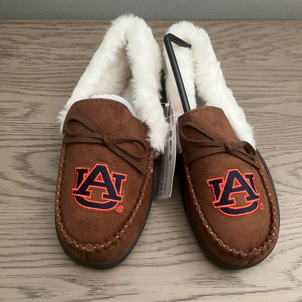 Fur Lined Auburn Slippers